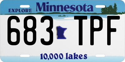 MN license plate 683TPF
