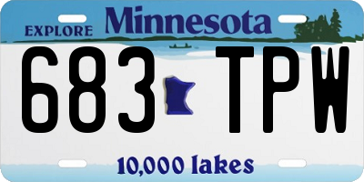 MN license plate 683TPW