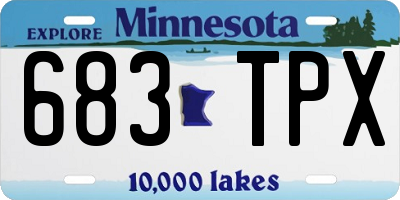 MN license plate 683TPX