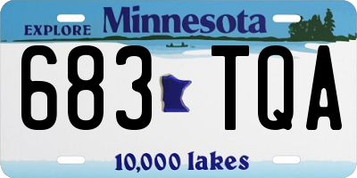 MN license plate 683TQA