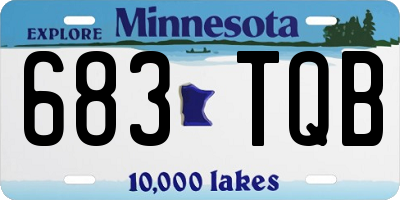 MN license plate 683TQB