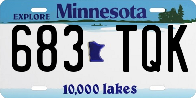 MN license plate 683TQK