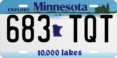 MN license plate 683TQT