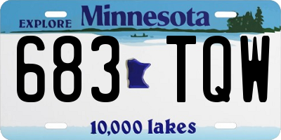 MN license plate 683TQW