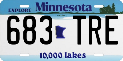 MN license plate 683TRE
