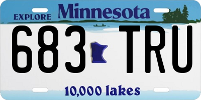 MN license plate 683TRU
