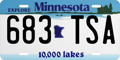 MN license plate 683TSA