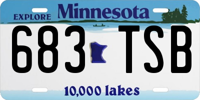 MN license plate 683TSB