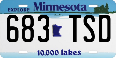 MN license plate 683TSD
