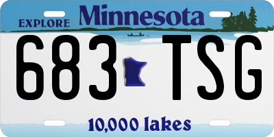 MN license plate 683TSG