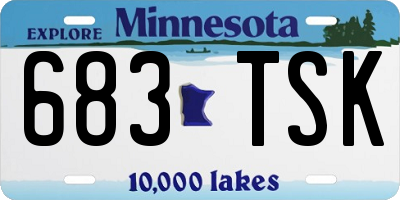 MN license plate 683TSK