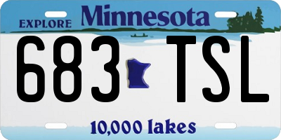MN license plate 683TSL