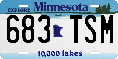 MN license plate 683TSM
