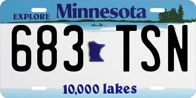 MN license plate 683TSN