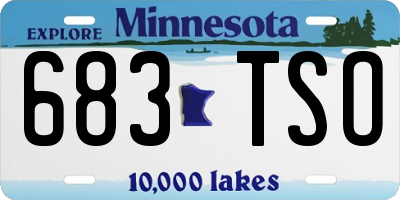 MN license plate 683TSO