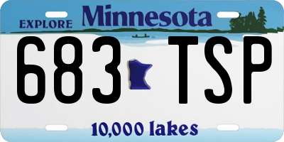 MN license plate 683TSP