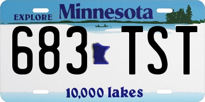 MN license plate 683TST