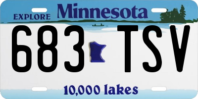 MN license plate 683TSV