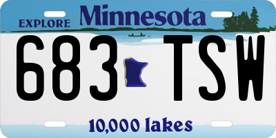 MN license plate 683TSW