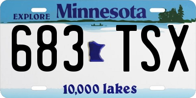 MN license plate 683TSX