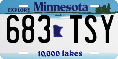 MN license plate 683TSY
