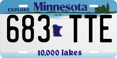 MN license plate 683TTE