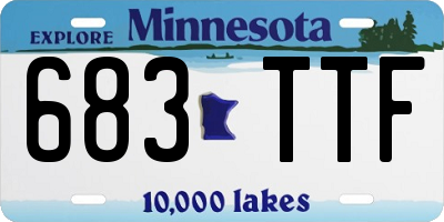 MN license plate 683TTF