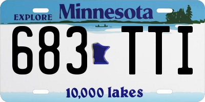 MN license plate 683TTI