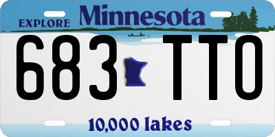 MN license plate 683TTO
