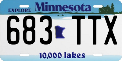 MN license plate 683TTX