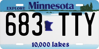 MN license plate 683TTY