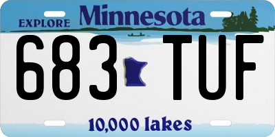MN license plate 683TUF