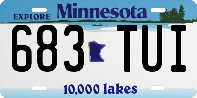 MN license plate 683TUI