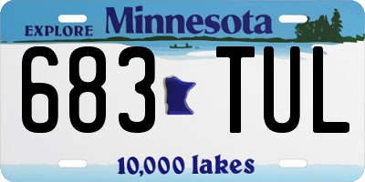 MN license plate 683TUL