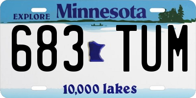 MN license plate 683TUM
