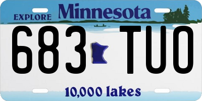 MN license plate 683TUO