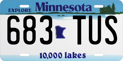 MN license plate 683TUS