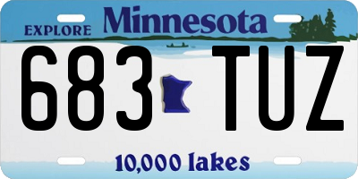 MN license plate 683TUZ