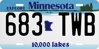 MN license plate 683TWB