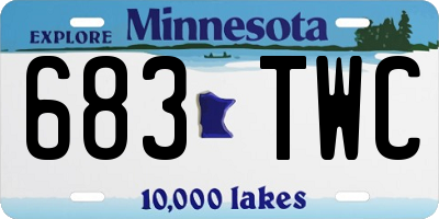 MN license plate 683TWC