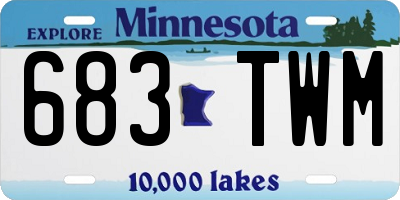 MN license plate 683TWM