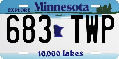 MN license plate 683TWP