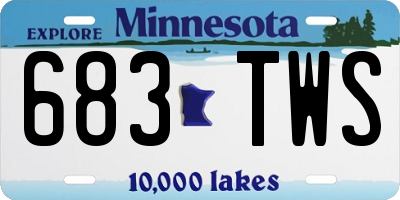 MN license plate 683TWS