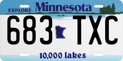 MN license plate 683TXC