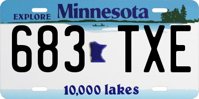 MN license plate 683TXE
