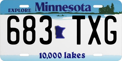 MN license plate 683TXG