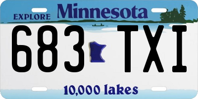 MN license plate 683TXI
