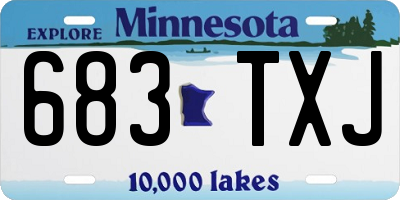 MN license plate 683TXJ