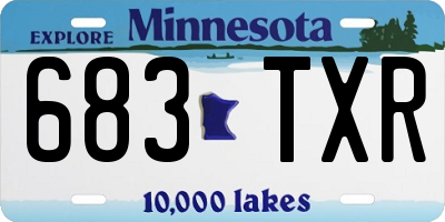 MN license plate 683TXR