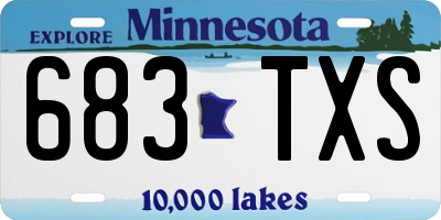 MN license plate 683TXS
